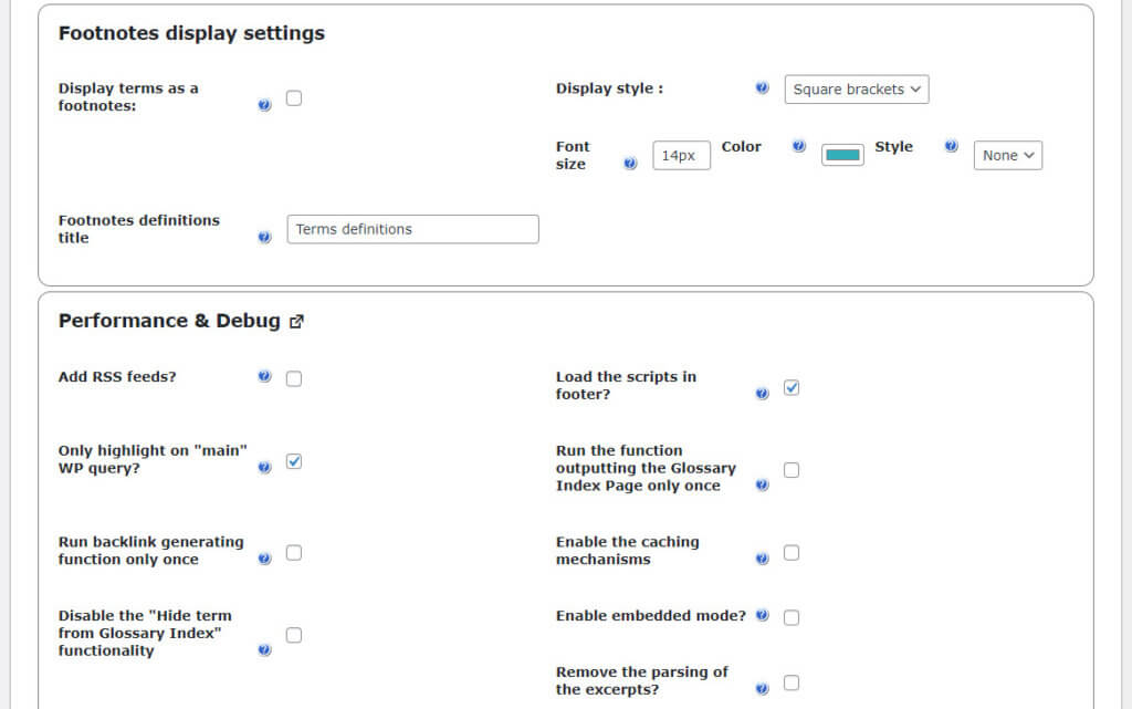 CM Glossary Tooltip - Footnotes, Performance, and Debug
