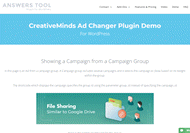 WP Ad changer Demo - campaign groups