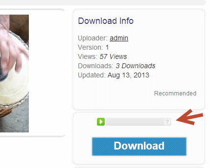 A screen shows you all the download information in one place, with a download progress button and listening preview media file player - Controlling Access to Music Files with Our WordPress Download Manager