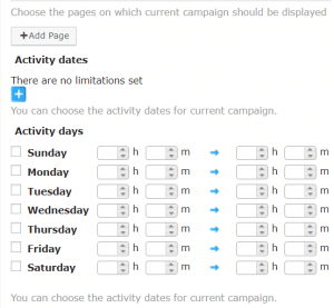 Activity Dates & Days