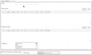 Business Directory Community AddOn Add a Business Form