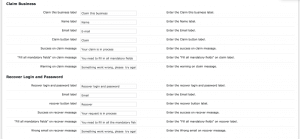 Business Directory Community AddOn - Labels Settings