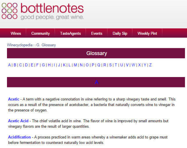 Glossary of wine-related terms for a wine shop Build Glossary WordPress - How to Build a Glossary in WordPress