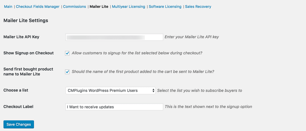 MailerLite Email Marketing Plugin - 4 Cool Addons to Enhance your Easy Digital Downloads Plugin