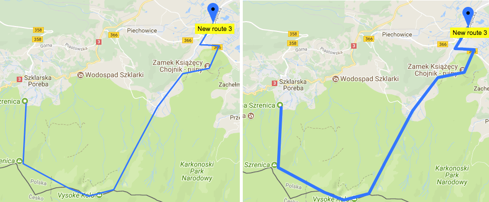 Users can now customize the route track width
