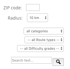Routes Manager's new search widget