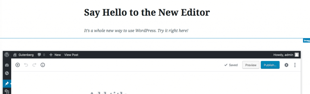 Gutenberg live demo