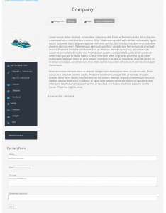 Business page with contact form