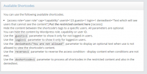 Shortcodes