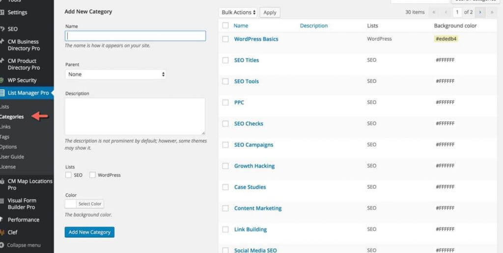 Curated List Manager Categories - 5 Essential WordPress Plugins To Manage Curated Lists