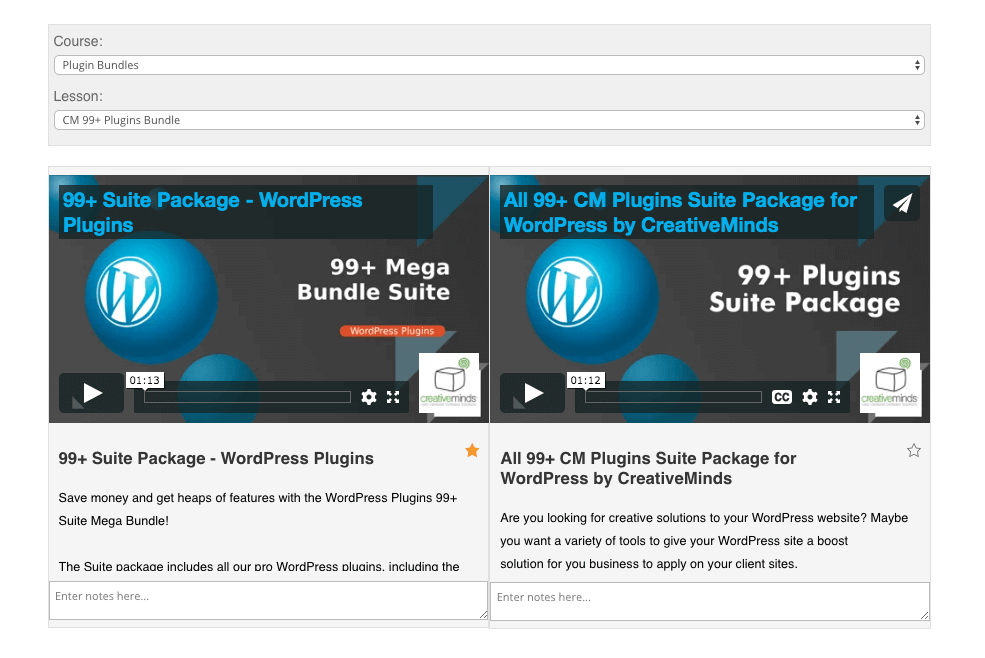 CM Video Lessons Manager - WordPress Video Gallery Plugins - 5 Best Video Gallery WordPress Plugins to Manage Course Content