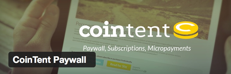 CoinTent Paywall - Top 5 WordPress MicroPayment Plugins in 2020