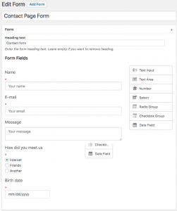Creating form - WP Popup Form Builder Add-on