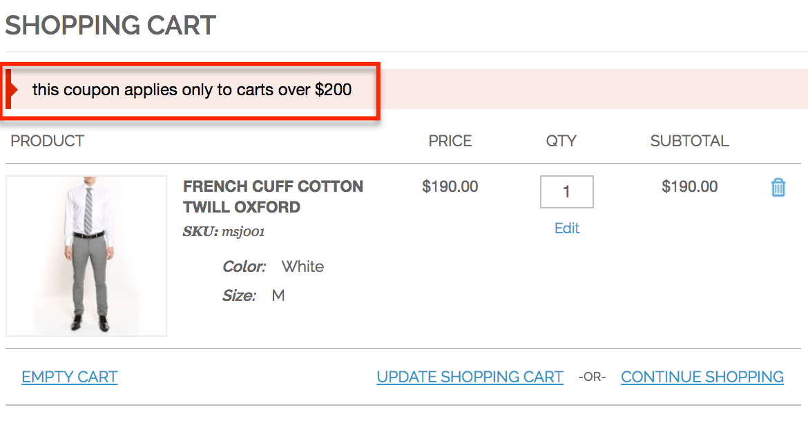 Helpful Custom Coupon Code Error Messages Extension For Magento 1