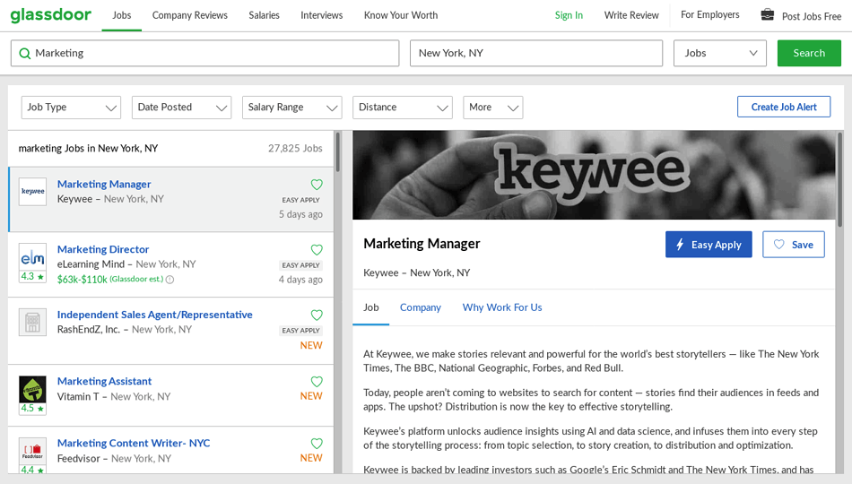 Glassdoor is a market leading job site
