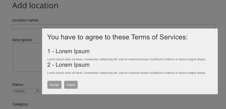 Terms of Service Prompt