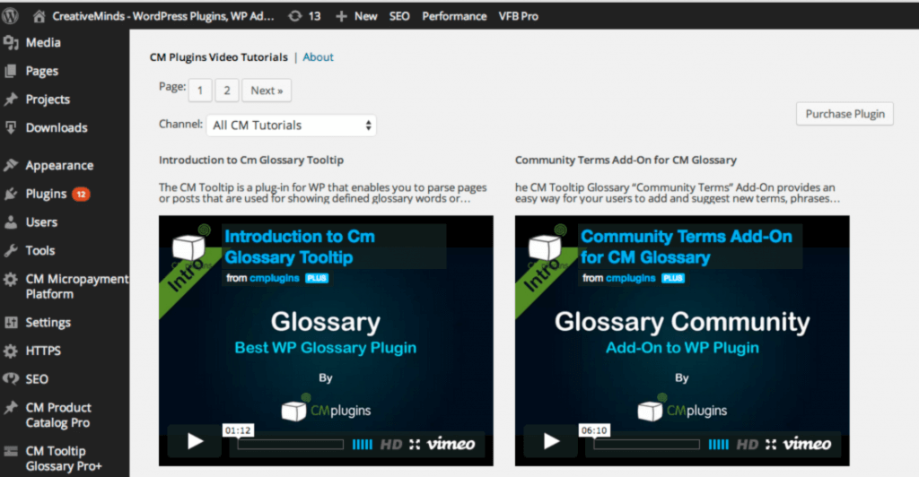 CM wordpress video tutorials - New! WordPress Video Tutorials Plugin Available for Free Download!