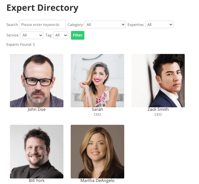 Expert Directory