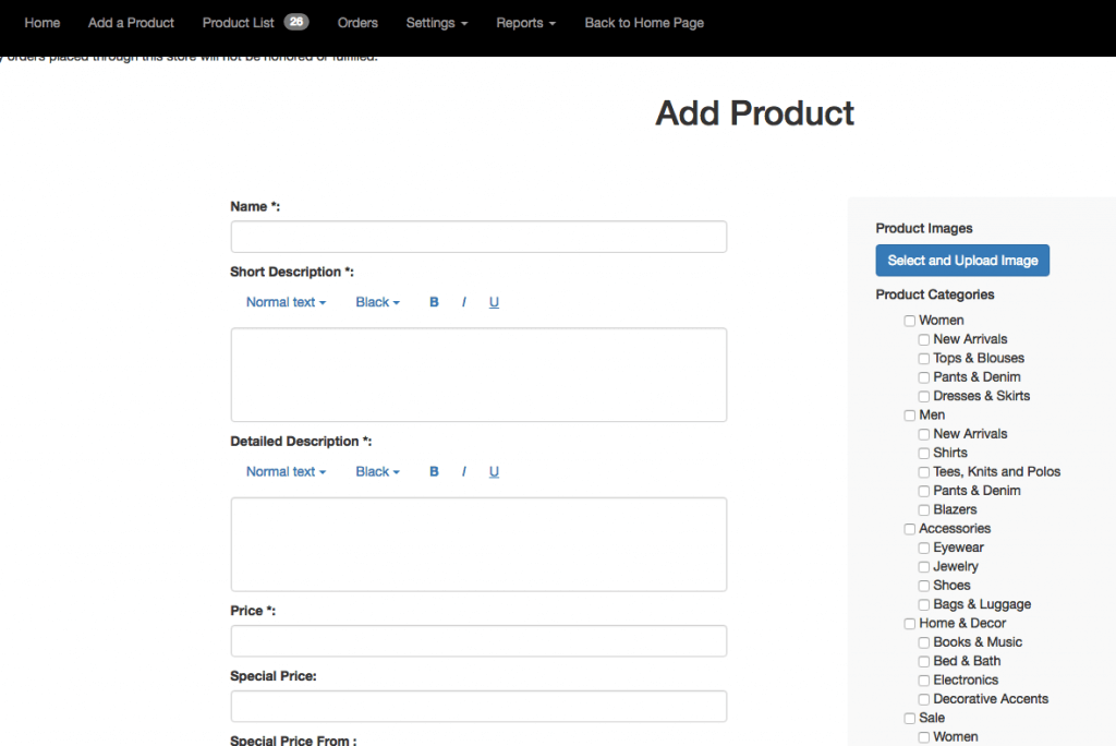 Add Product Form