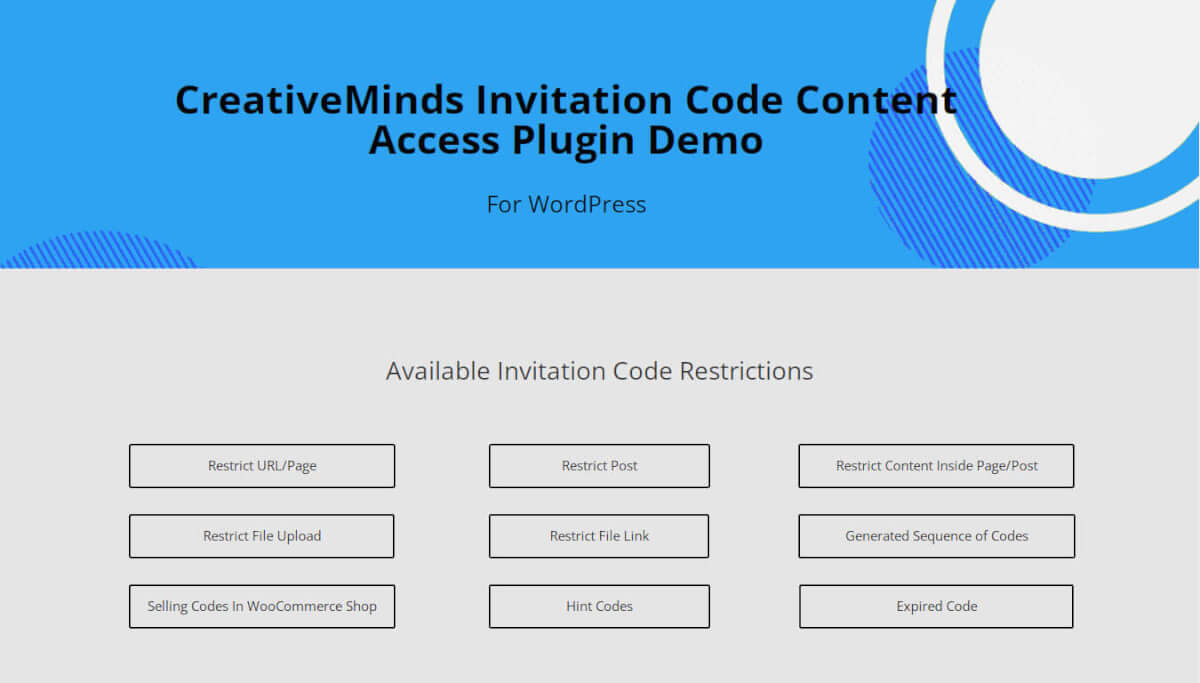 Invitation Code Content Access Demo