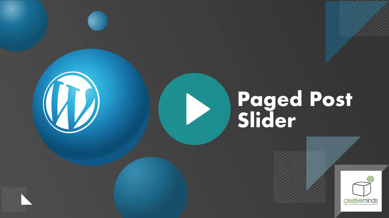 Pages Post Slider Plugin for WordPress by CreativeMinds main image