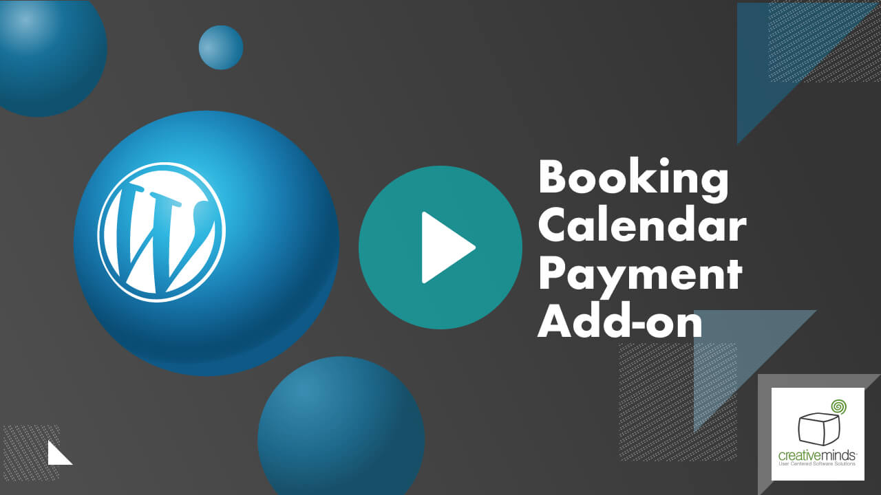 Booking Calendar Payment Addon for WordPress CreativeMinds