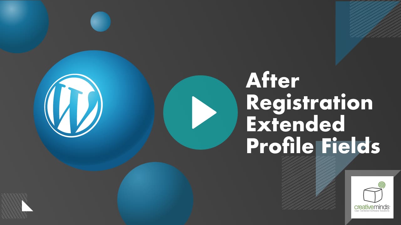 After Registration Extended Profile Fields Plugin for WordPress main image
