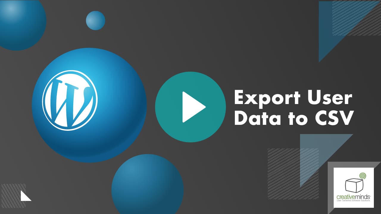 Export User Data Plugin for WordPress main image