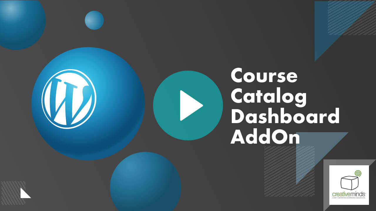 Course Catalog Dashboard Add-on for WordPress video placeholder