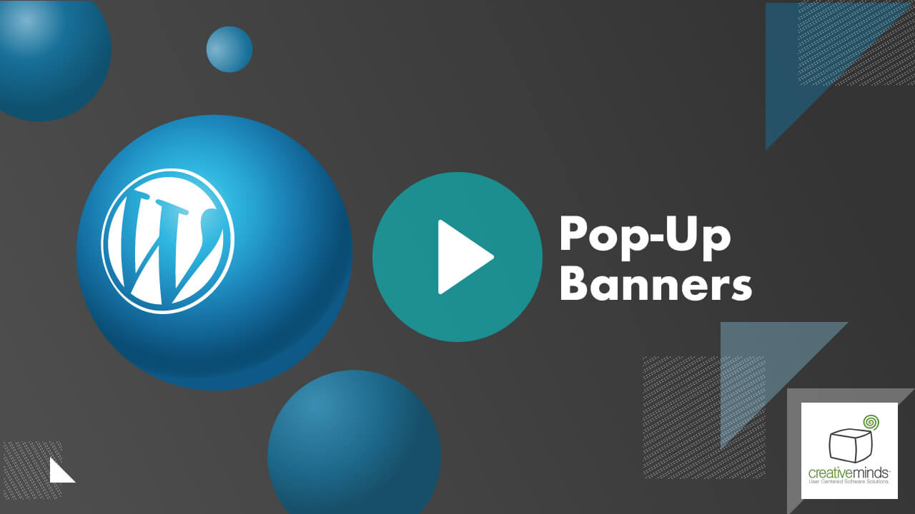Pop-up Banners Plugin for WordPress by CreativeMinds main image