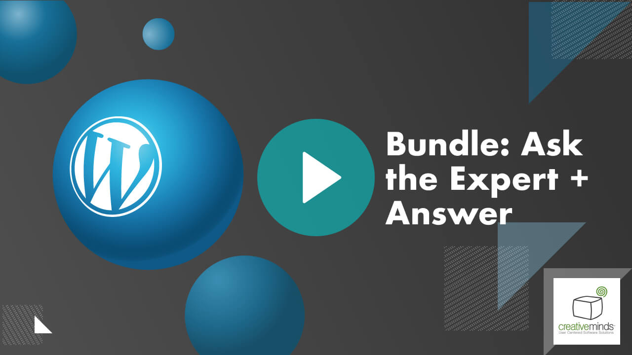 Ask the Expert Solution for WordPress by CreativeMinds video placeholder