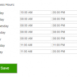 Frontend editing business hours - Locations Manager Business Hours Addon for WordPress