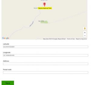 Editing Location Page - Setting Address - WordPress Google Map Locations Plugin Screenshot