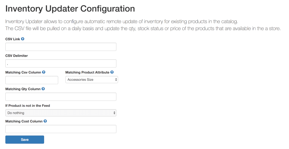Configuration Page