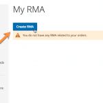 Users frontend submission - Step 1- RMA Requests Module