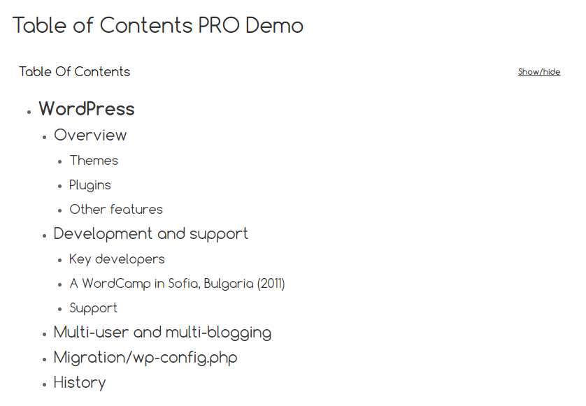 automatic table of contents toc plugin for wordpress by creativeminds table of contents logo